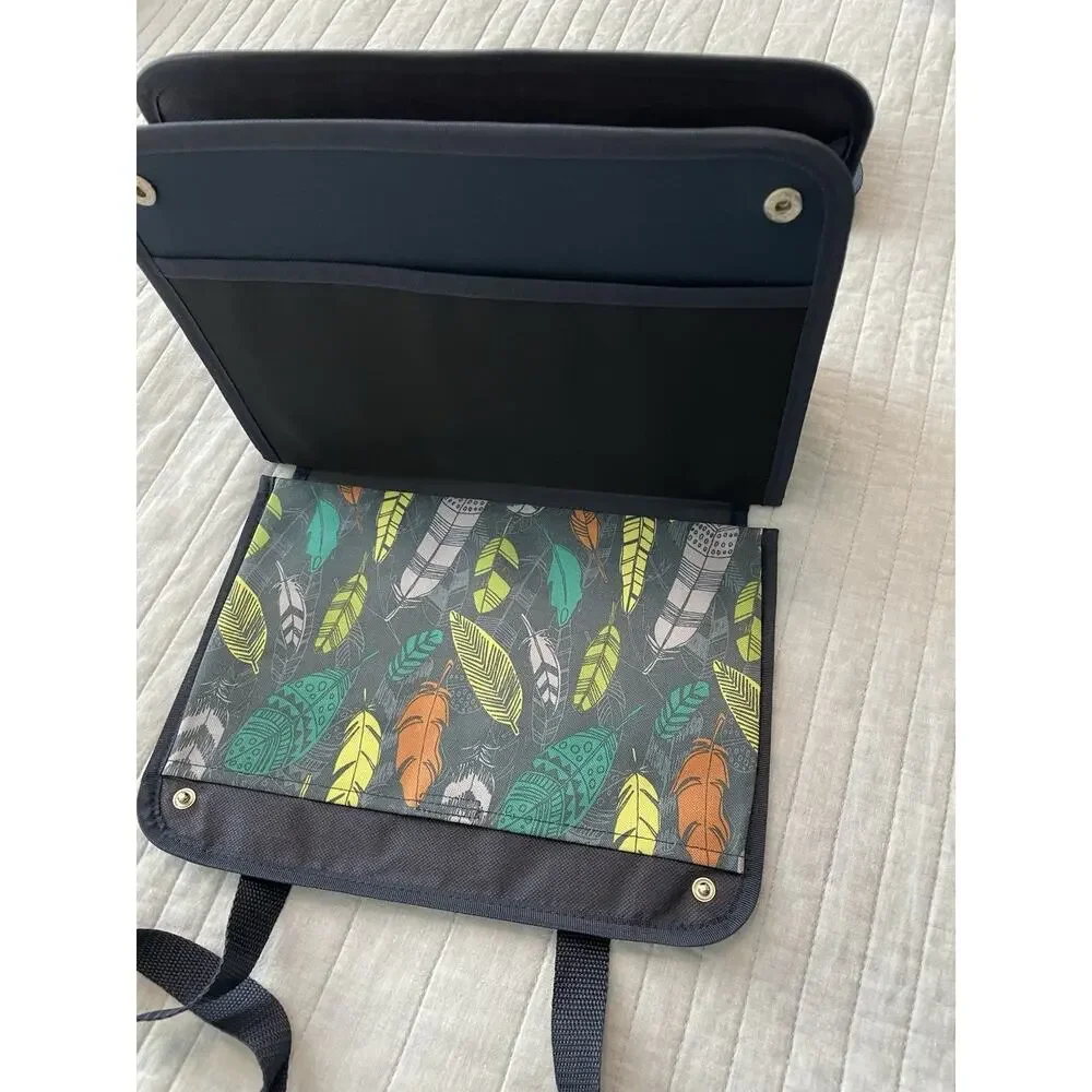 Thirty-One Get Creative Caddy Falling Feathers Pattern Organizer Excellent